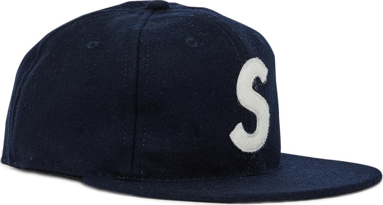 Supreme x Ebbets S Logo Fitted 6 Panel Navy