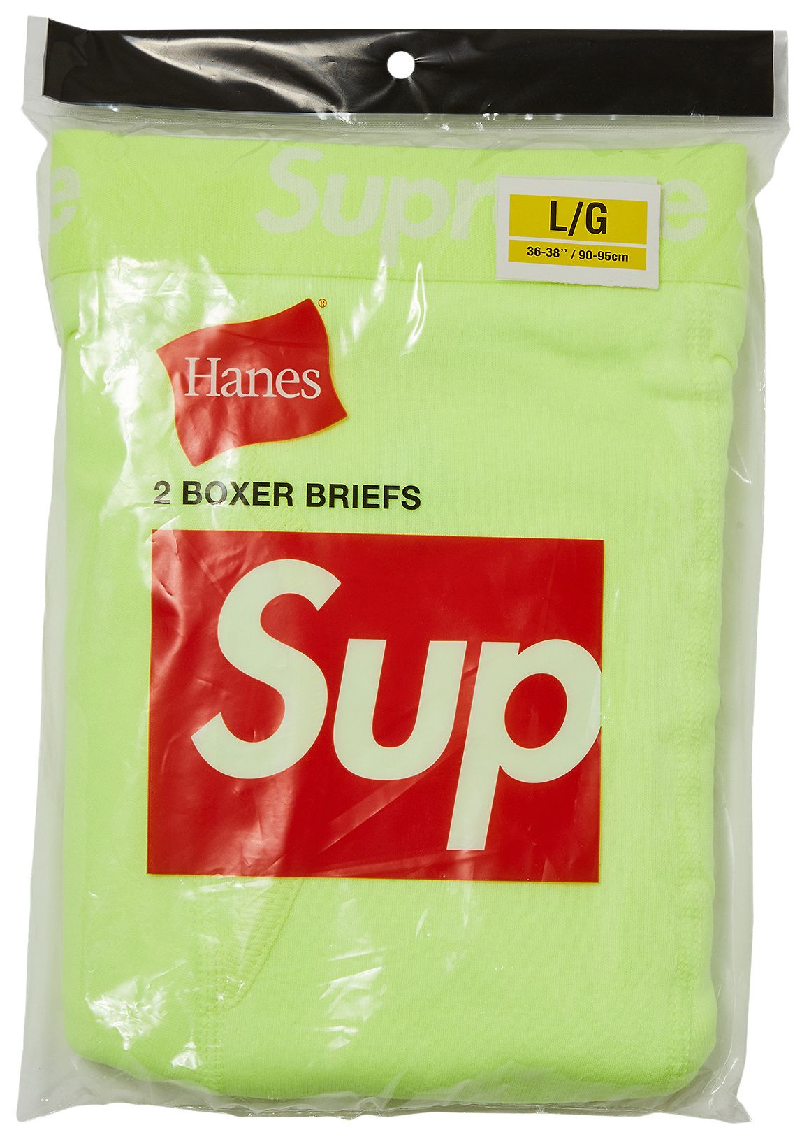Buy Supreme x Hanes Boxer Briefs (2 Pack) 'Fluorescent Yellow