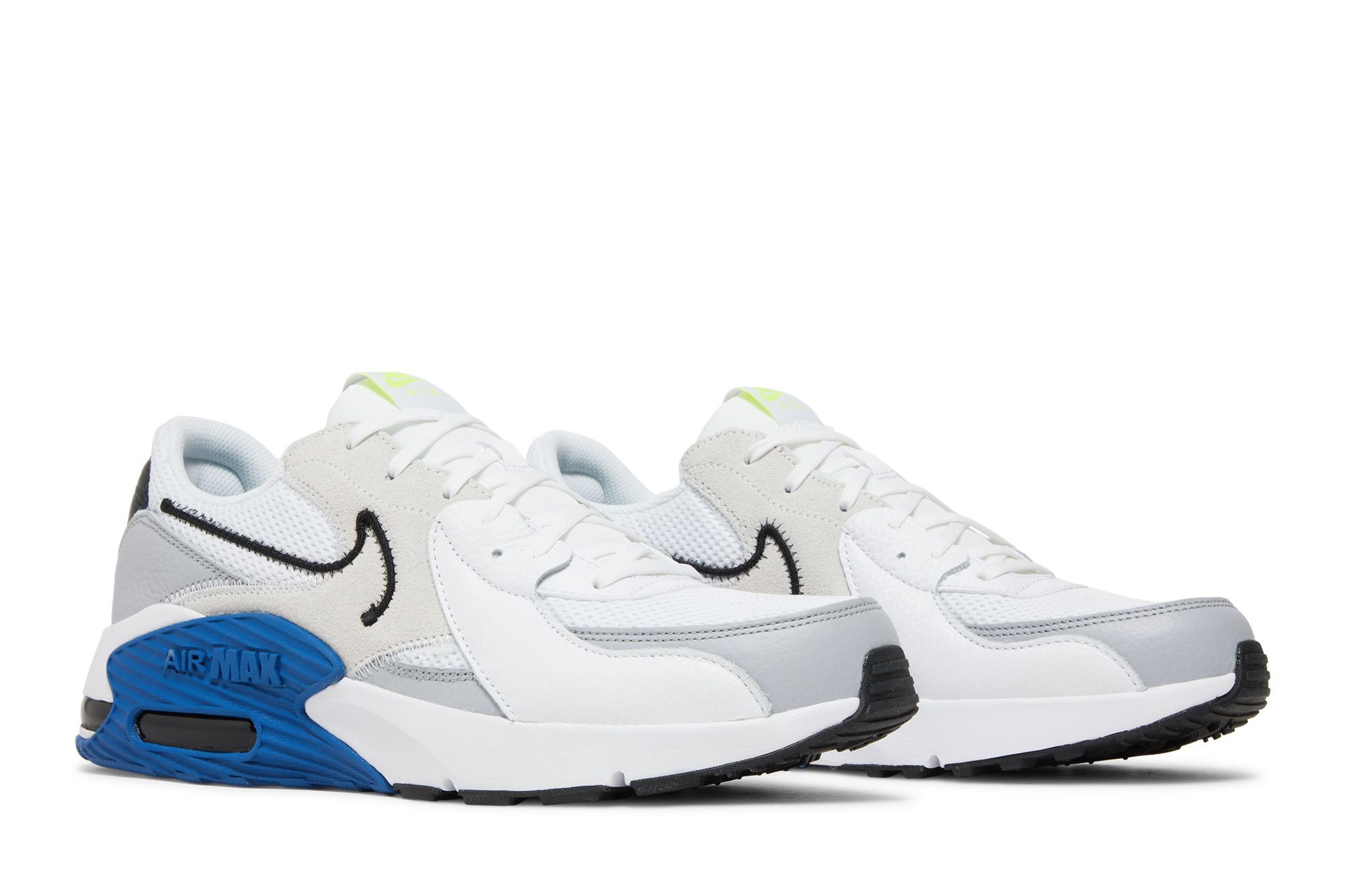 nike air max excee white and blue