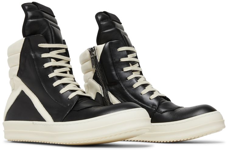 Rick Owens Geobasket High Black Milk
