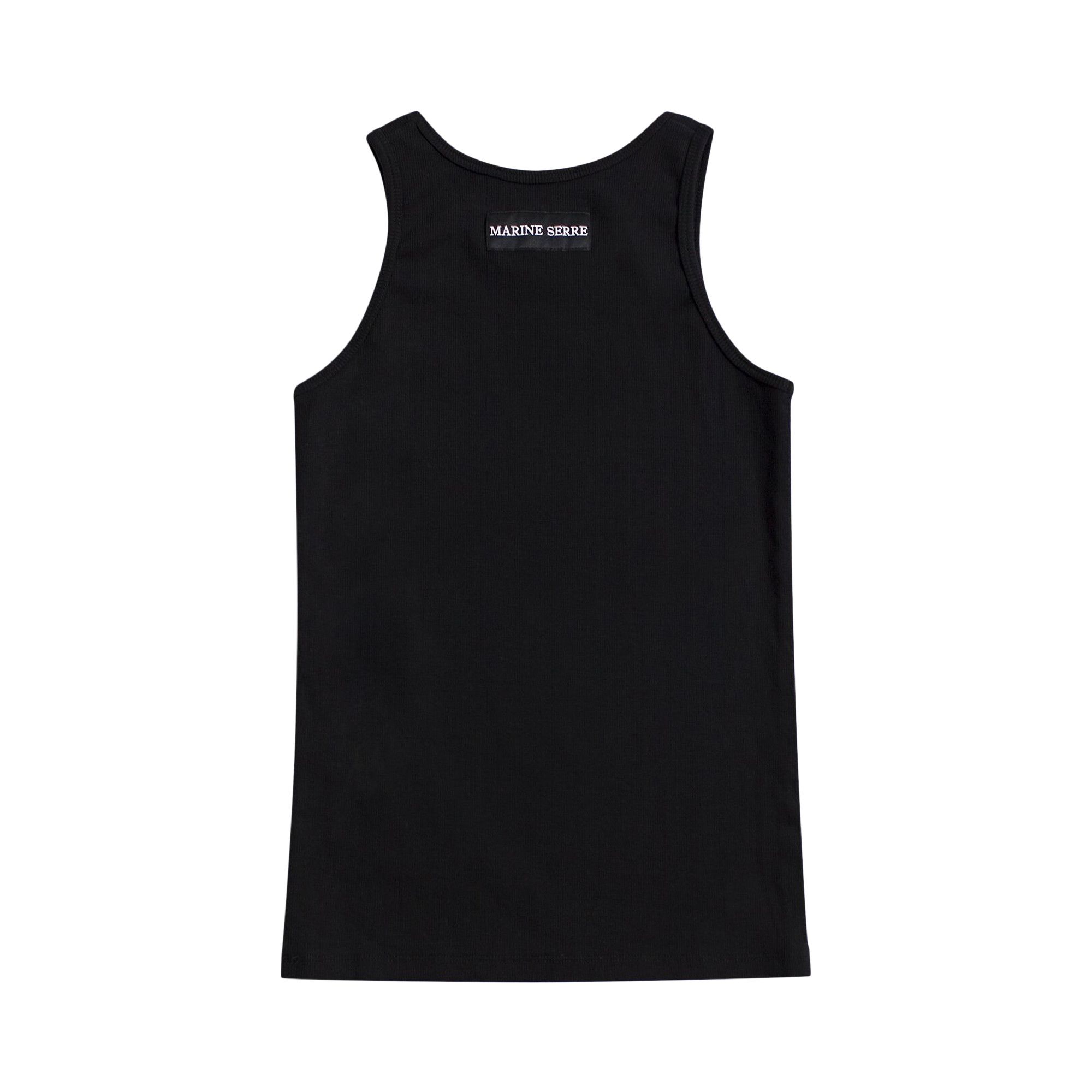 Buy Marine Serre Organic Fitted Tank 'Black' - T369SS23M JERCO0022