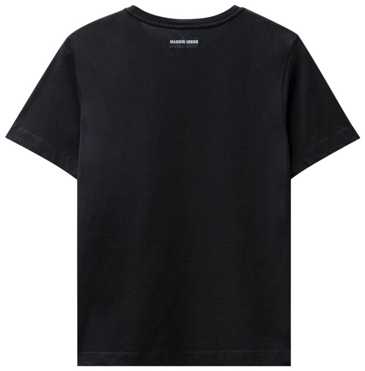 Marine Serre Organic Regular T Shirt Black