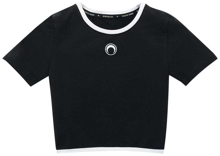 Marine Serre Organic Crop Top Black