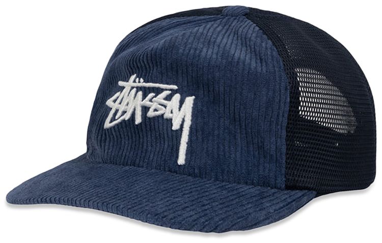 Stussy Corduroy Trucker Cap Navy