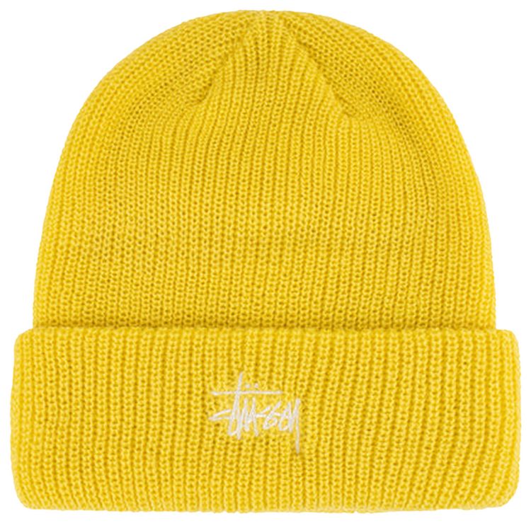 Stussy Basic Cuff Beanie Yellow