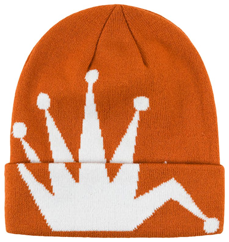 Stussy Crown Jacquard Cuff Beanie Orange
