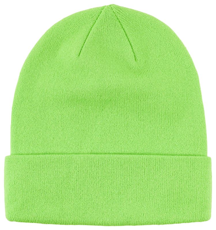 Stussy Crown Jacquard Cuff Beanie Safety Green