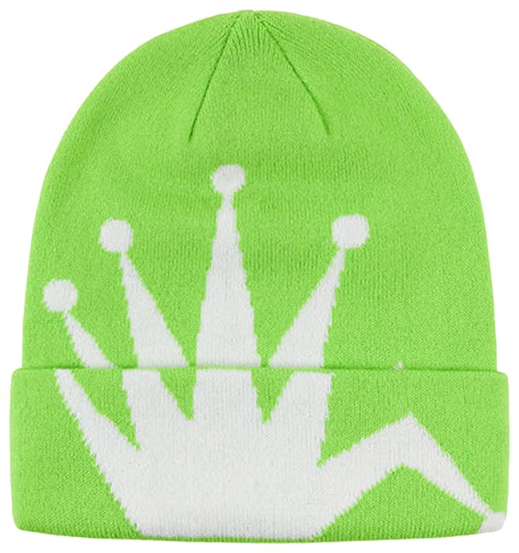 Stussy Crown Jacquard Cuff Beanie Safety Green