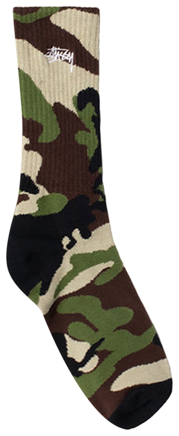 Stussy Stock Camo Socks Woodland Camo