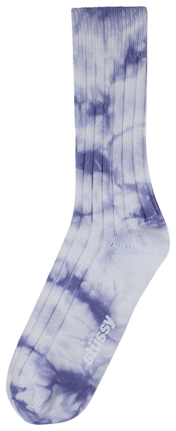 Stussy Dyed Ribbed Crew Socks Lavender
