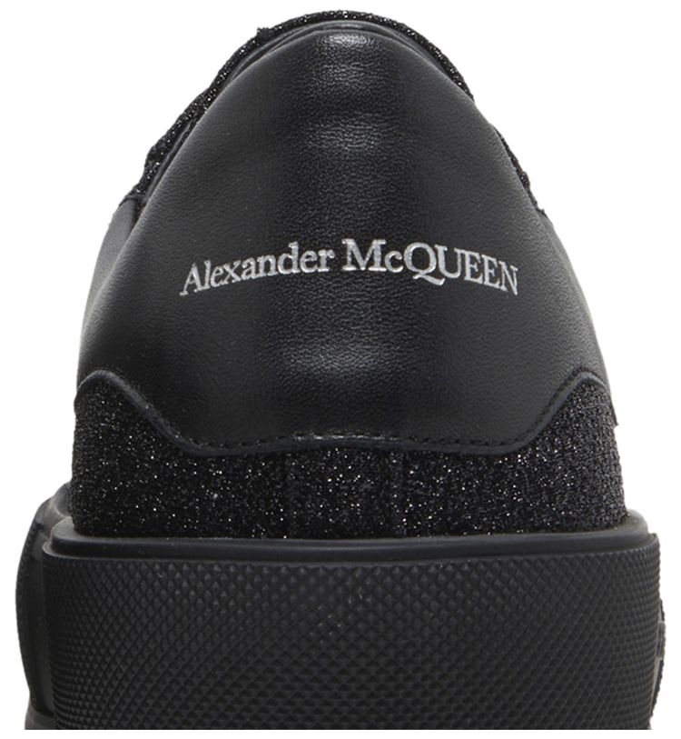 Alexander McQueen Deck Plimsoll Black Glitter