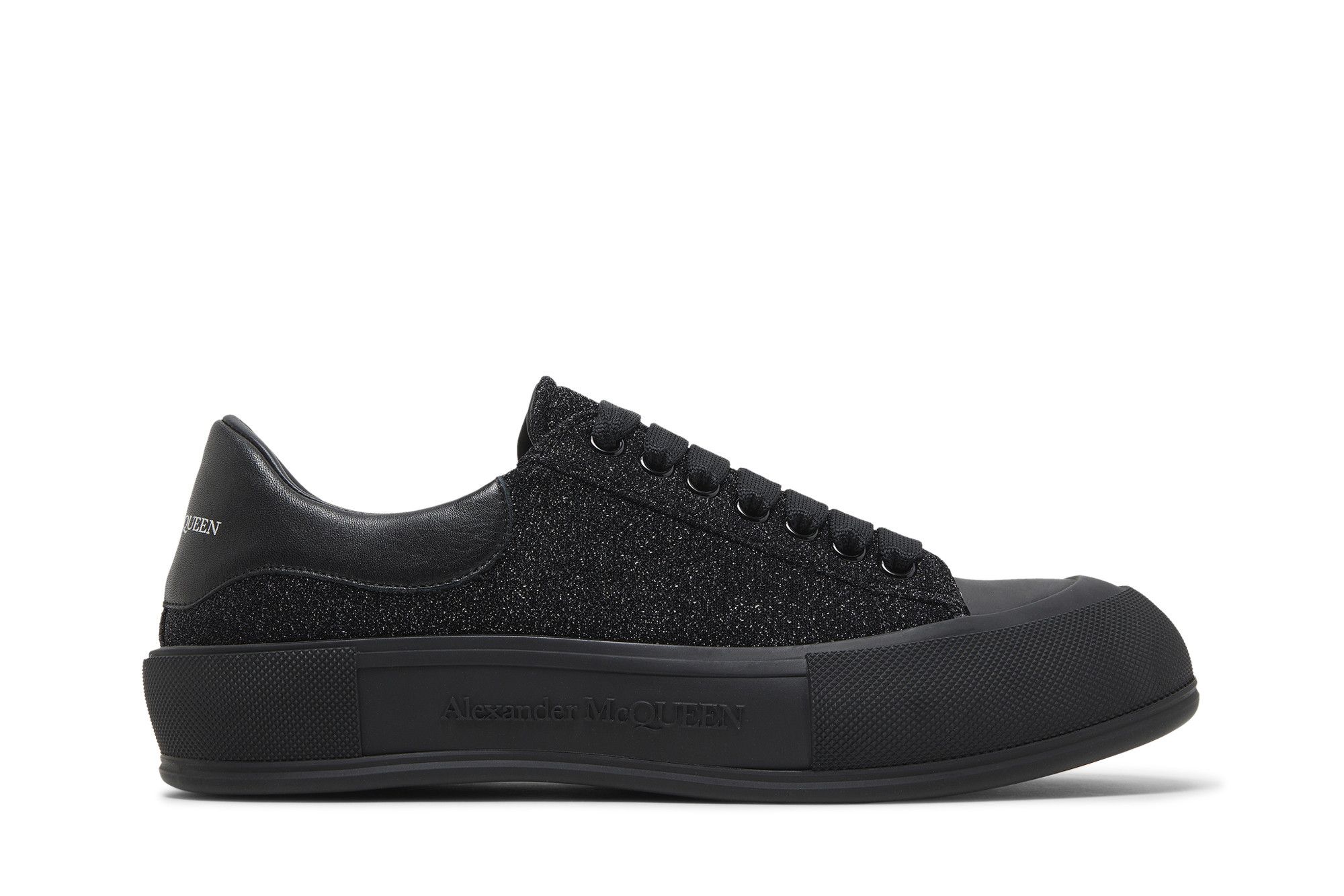 All black glitter alexander mcqueen's deals