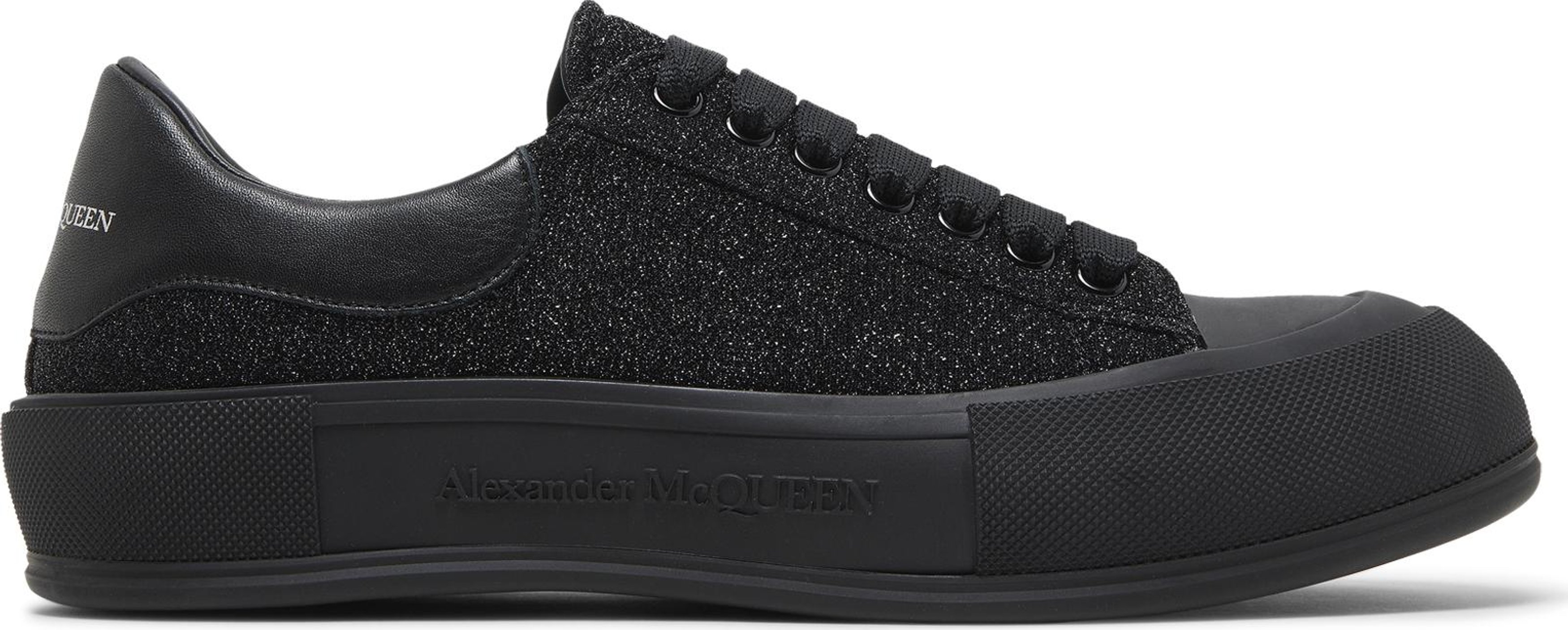 Buy Alexander McQueen Deck Plimsoll 'Black Glitter' - 682409 W4RU2 4503 ...