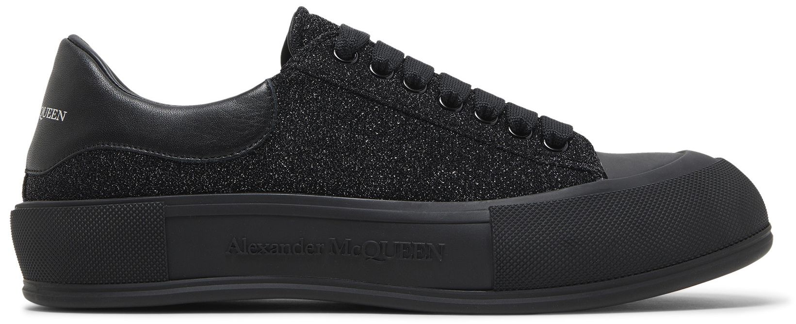 Buy Alexander McQueen Deck Plimsoll 'Black Glitter' 682409 W4RU2 4503