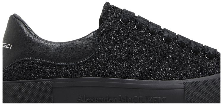 Alexander McQueen Deck Plimsoll Black Glitter