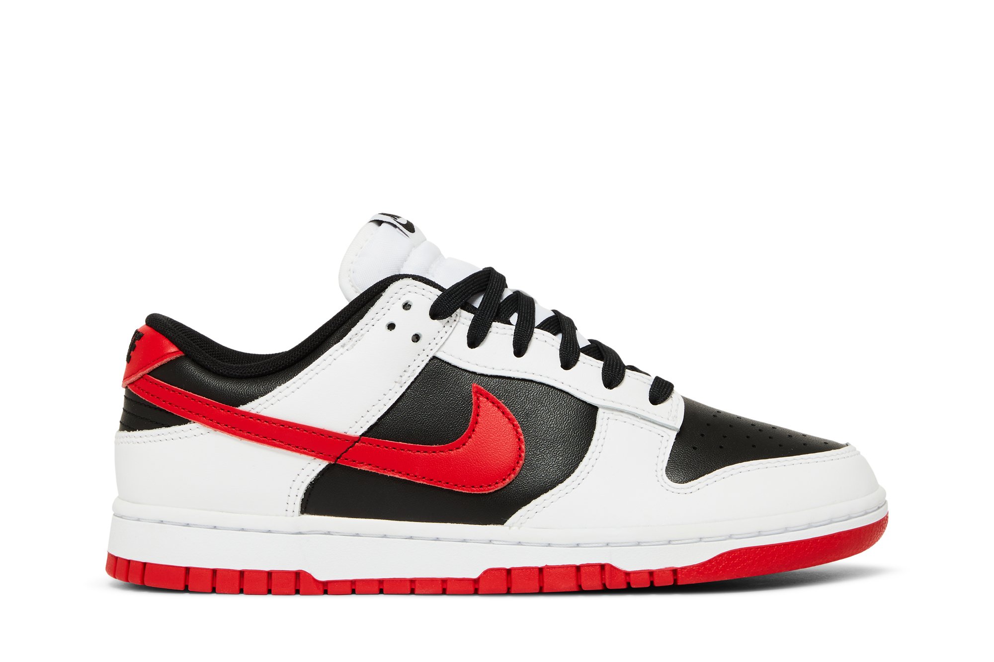 black red and white dunks