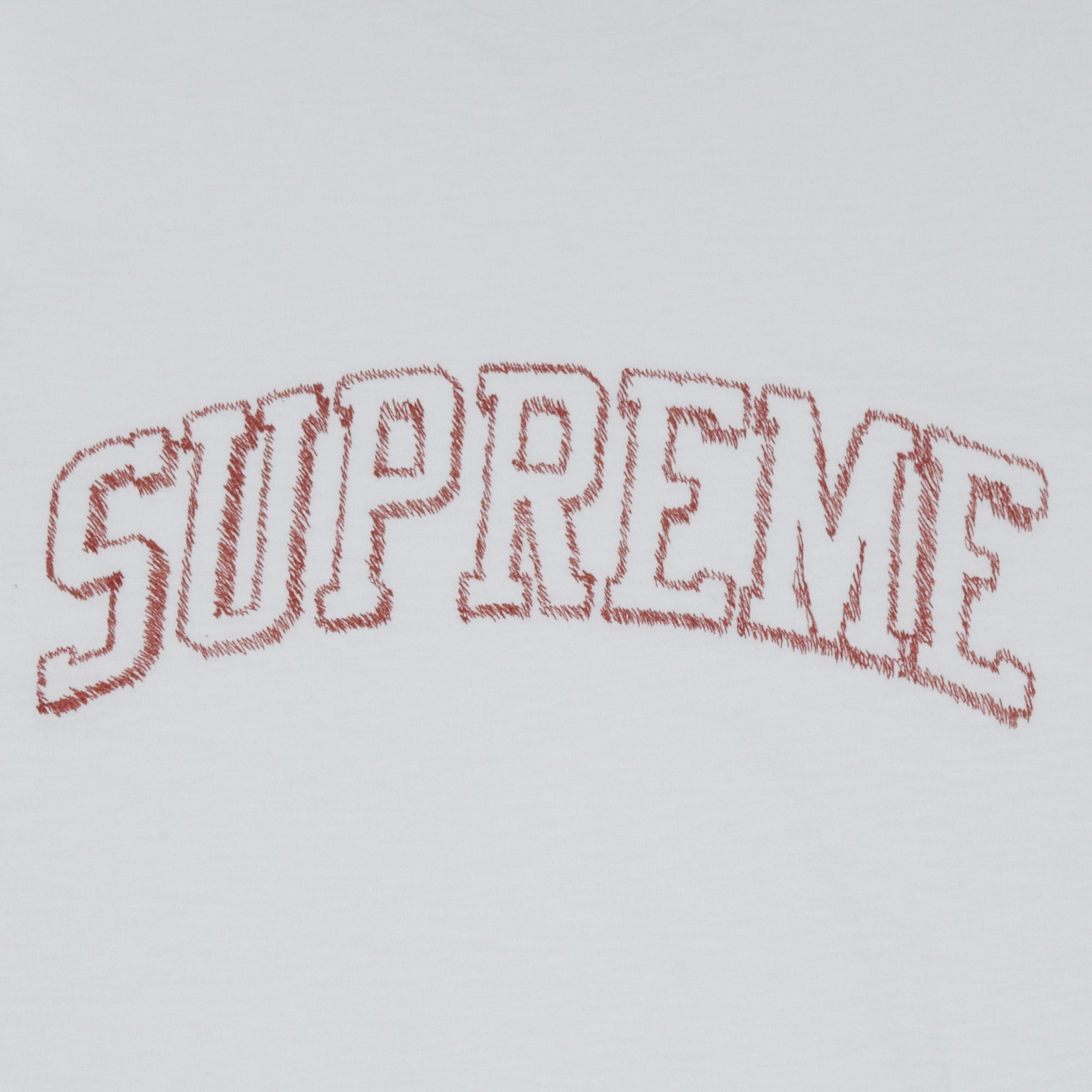 Buy Supreme Sketch Embroidered Short-Sleeve Top 'White