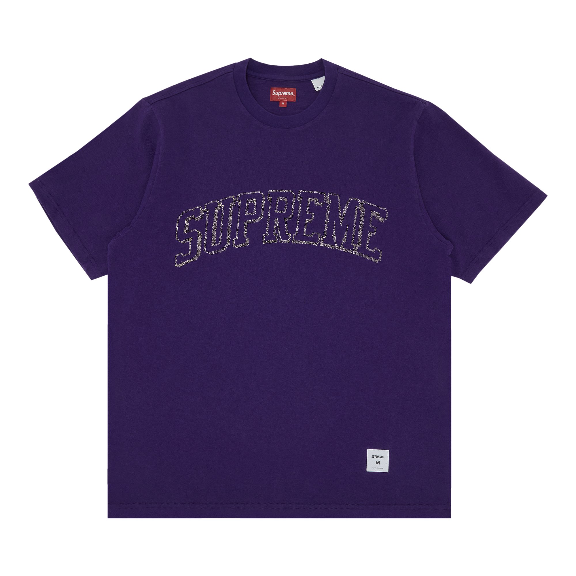 Supreme Sketch Embroidered Short-Sleeve Top 'Purple'