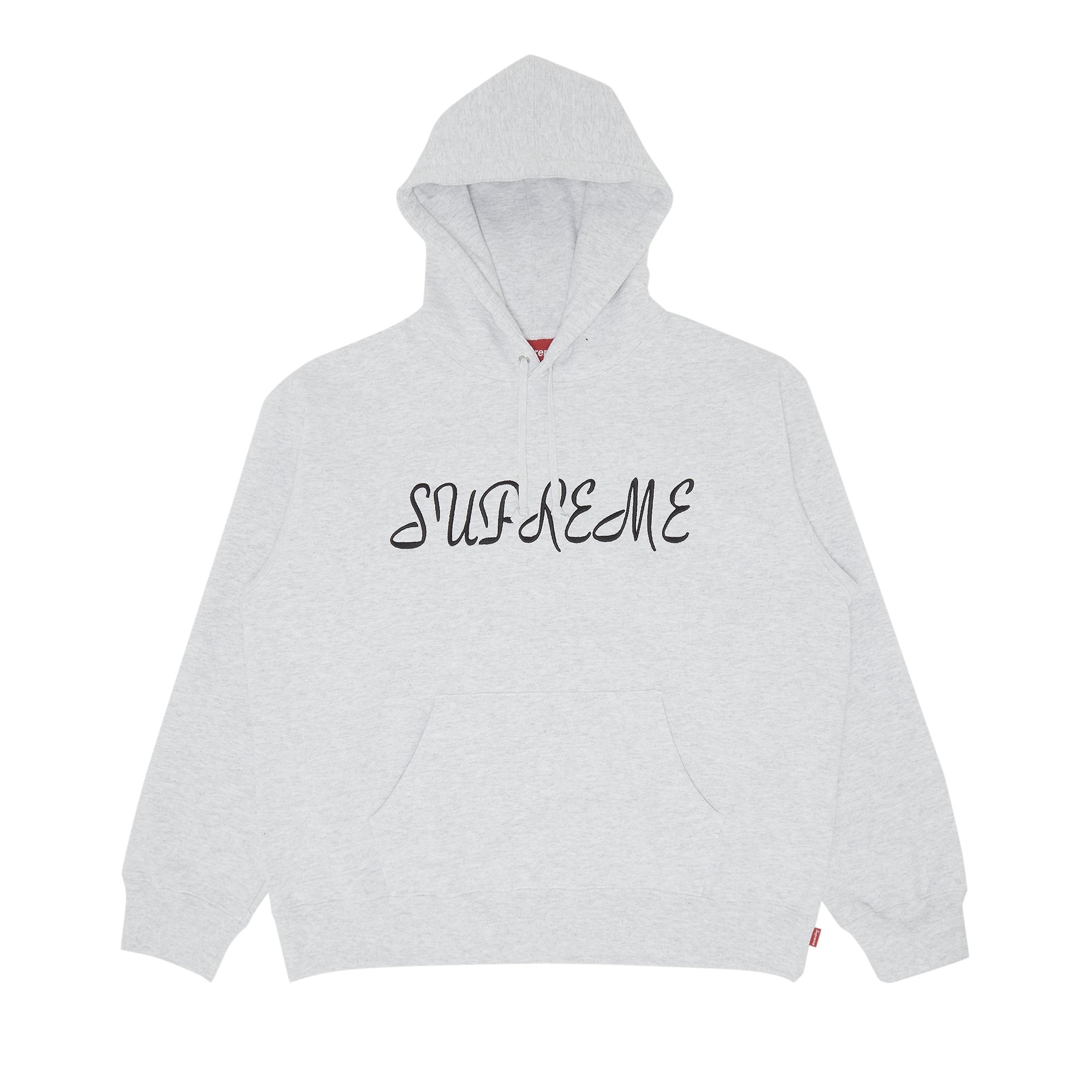 Buy Supreme Script Hooded Sweatshirt 'Ash Grey' - SS23SW57