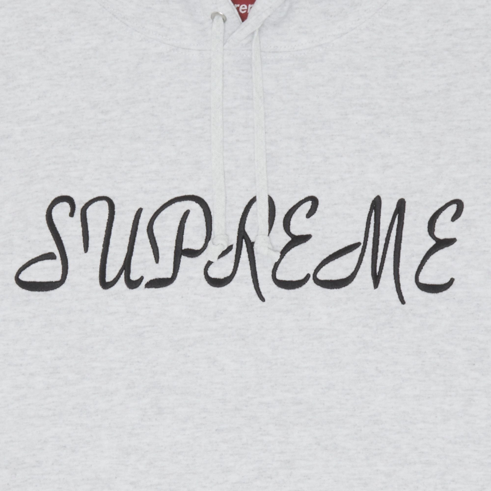 Buy Supreme Script Hooded Sweatshirt 'Ash Grey' - SS23SW57 ASH