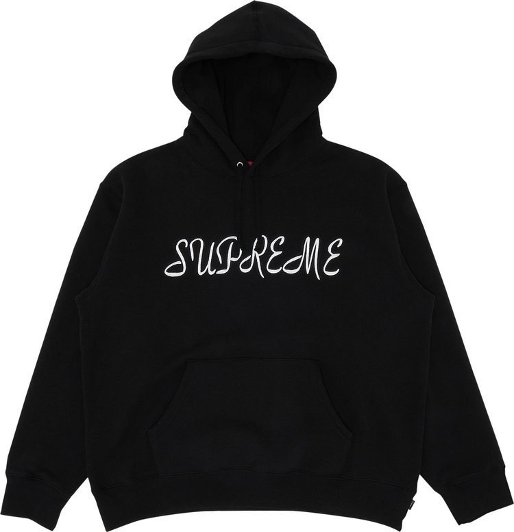 Supreme Script Hooded Sweatshirt 'Black'