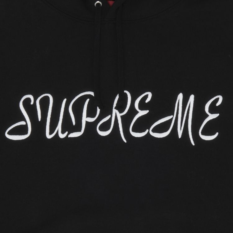 Supreme Script Hooded Sweatshirt Black