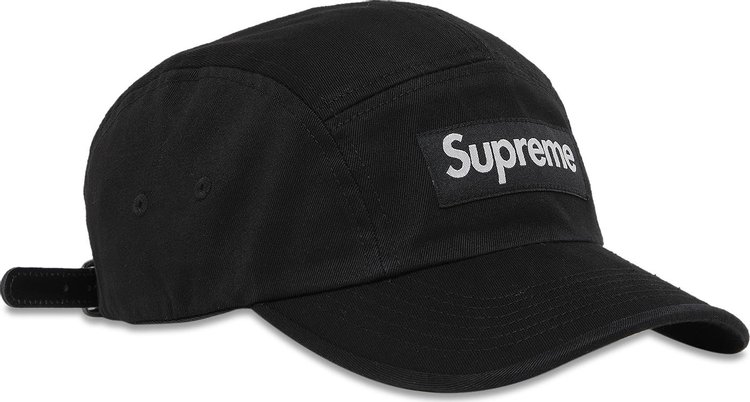 Supreme Washed Chino Twill Camp Cap Black