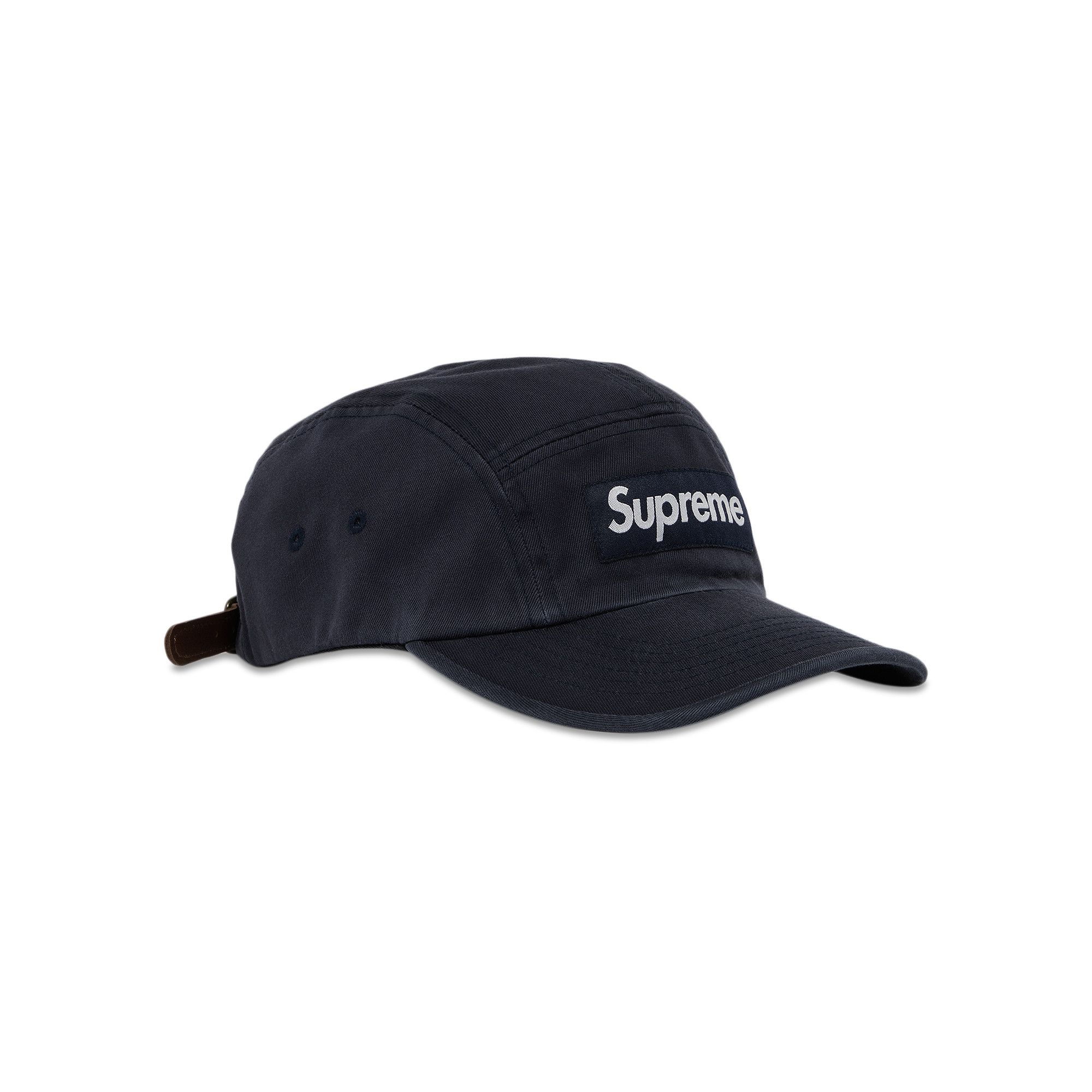 Buy Supreme Washed Chino Twill Camp Cap 'Navy' - SS23H82