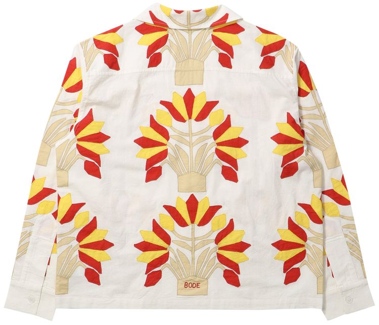 Bode Foliage Applique Long Sleeve Shirt Multicolor