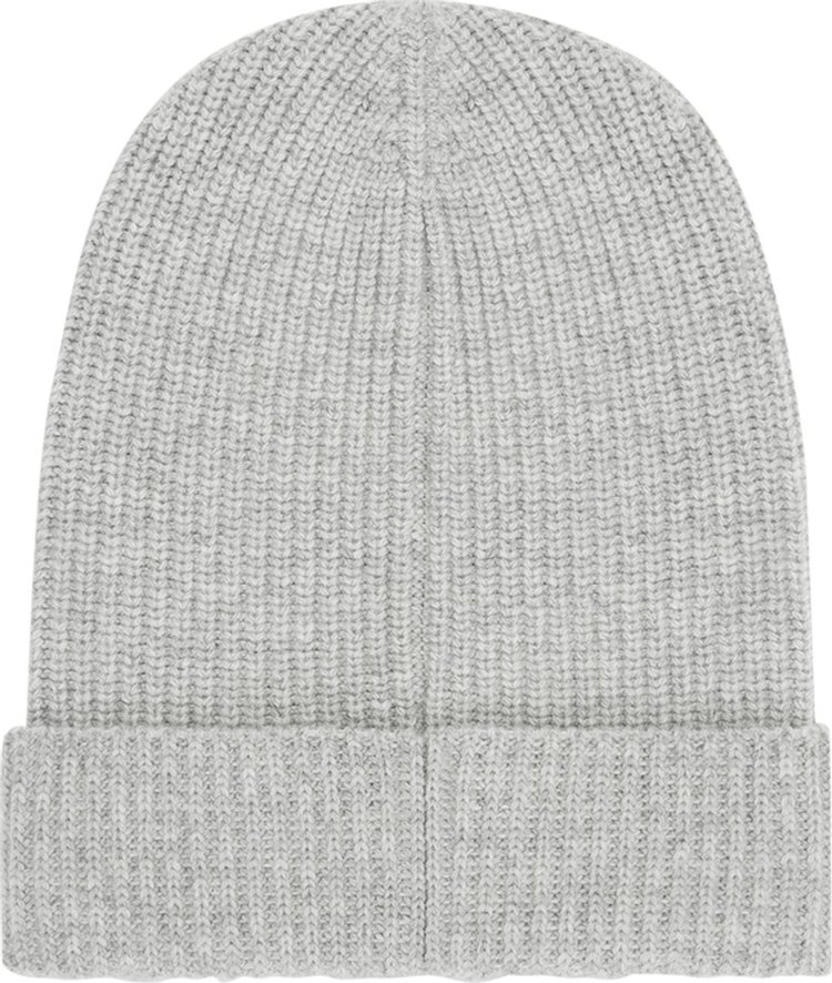 CELINE Ribbed Felted Wool Beanie Light Grey