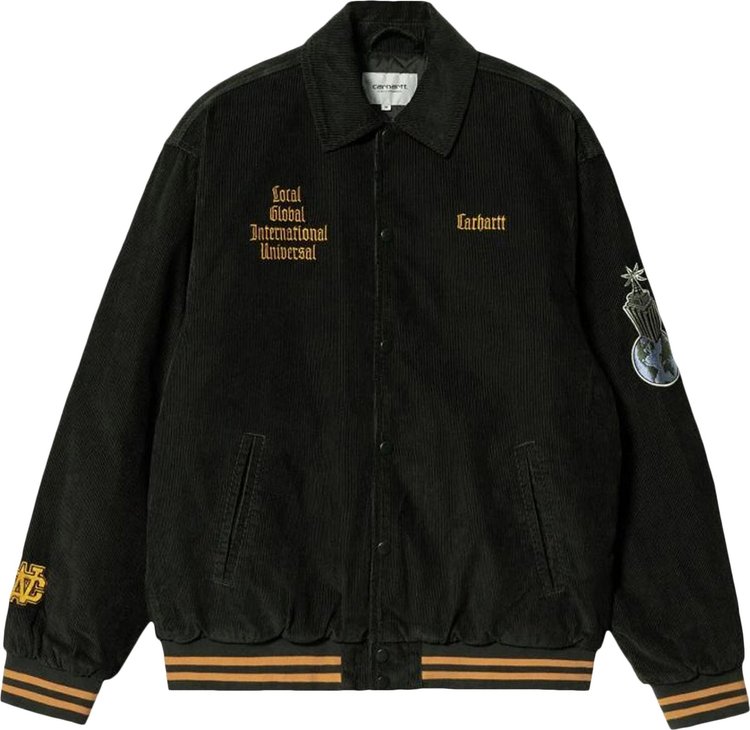 Carhartt WIP Letterman Jacket 'Dark Cedar/Ochre'