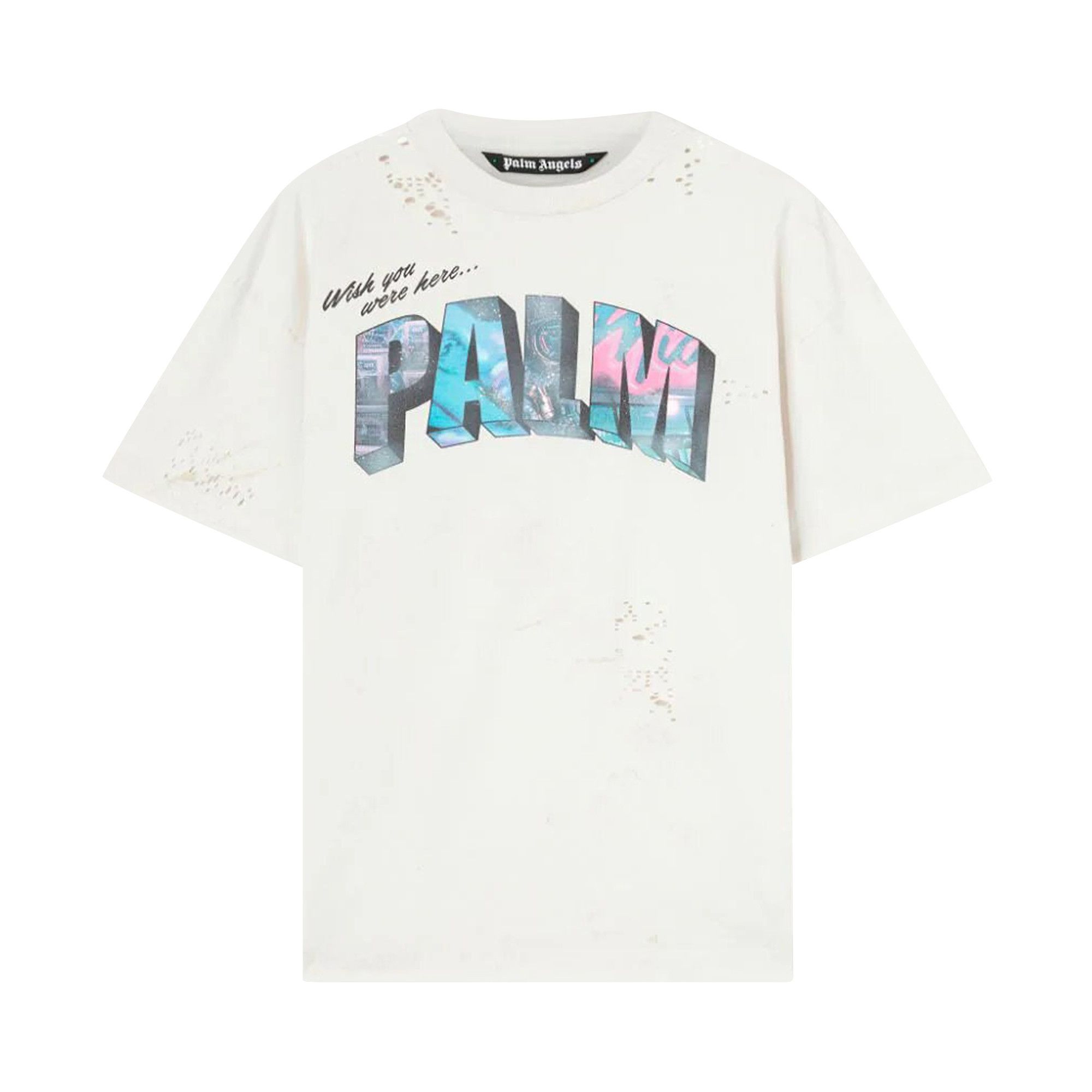 Buy Palm Angels Palm Sign Vintage T-Shirt 'White Buy Palm Angels Palm Sign Vintage T-Shirt 'White