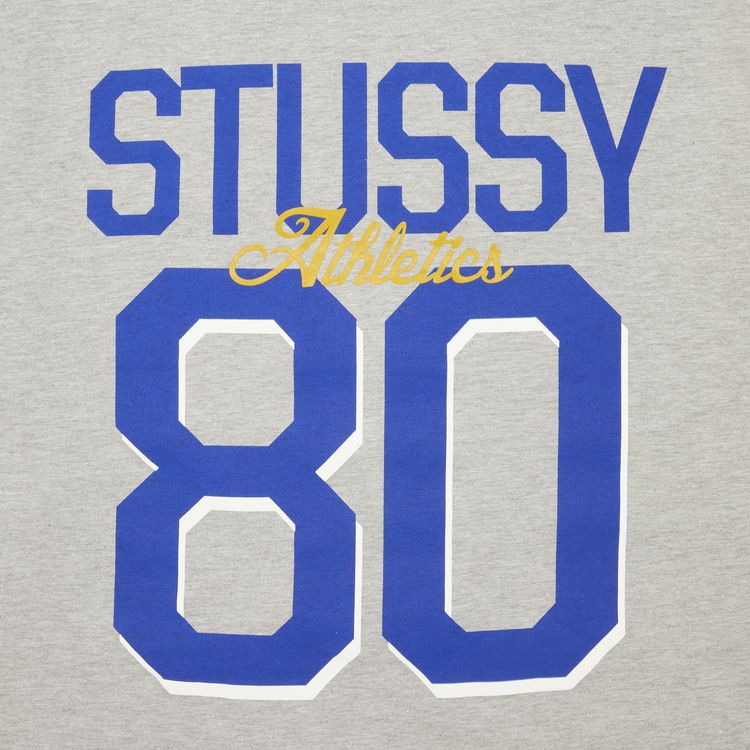 Stussy 80 Athletics LSL Tee Grey Heather