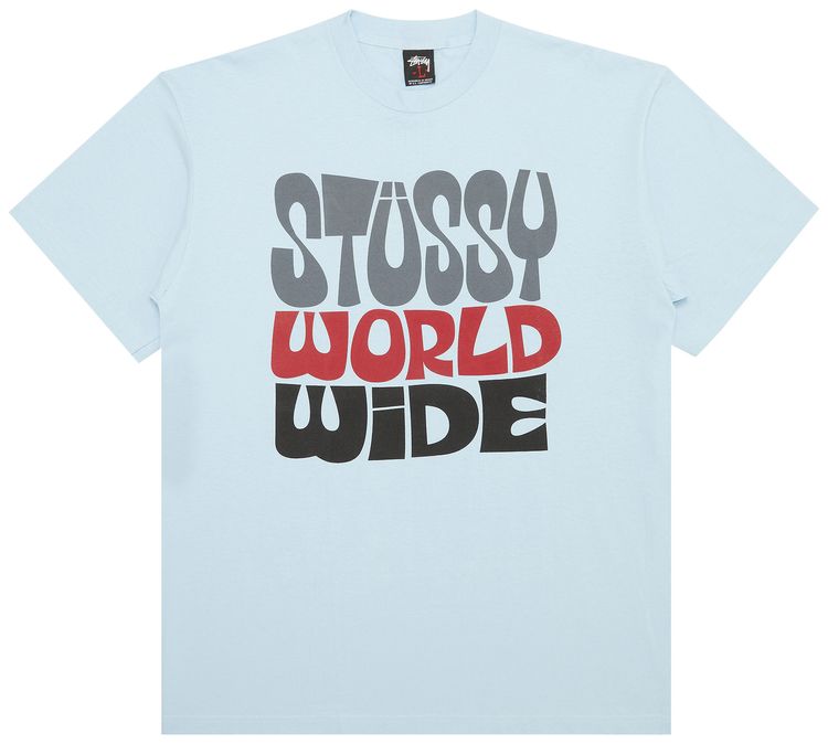 Stussy Gear World Tribe Skull Tee Light Blue
