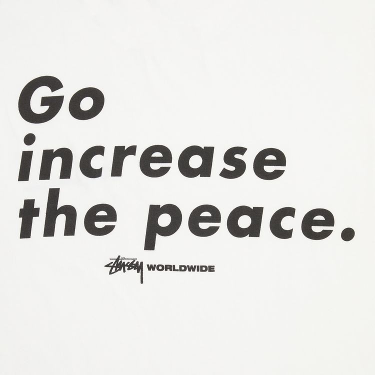 Stussy Go Increase The Peace Tee White