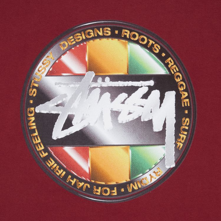 Stussy Chrome Dot Tee Dark Red