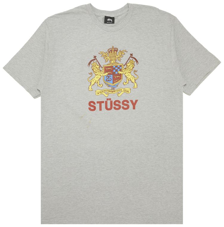 Stussy Lion Crest Tee Grey Heather