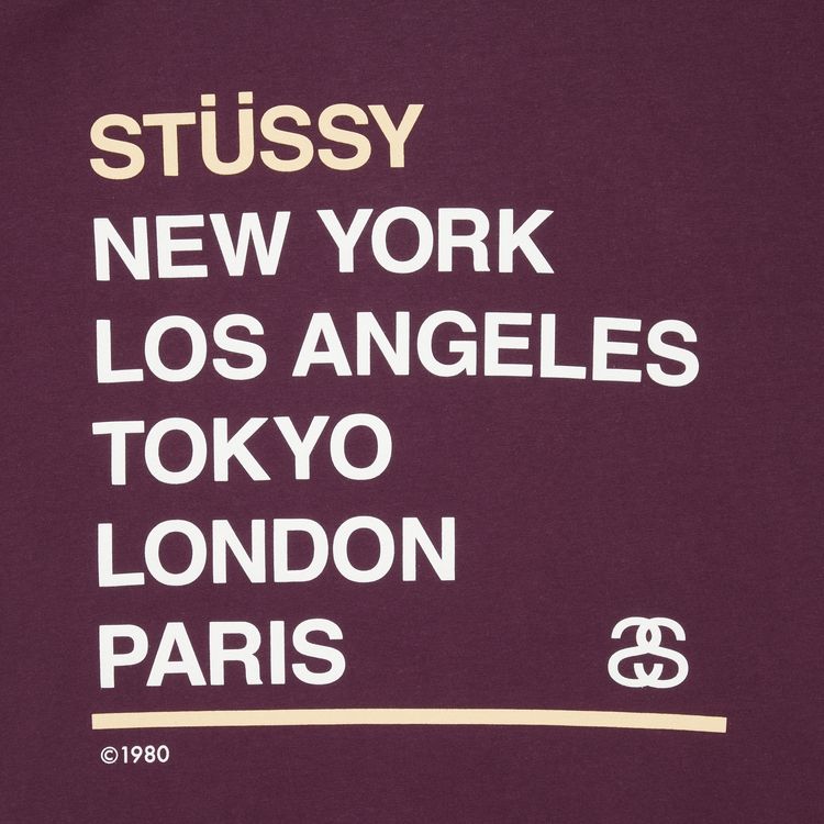 Stussy City Stack Tee Eggplant