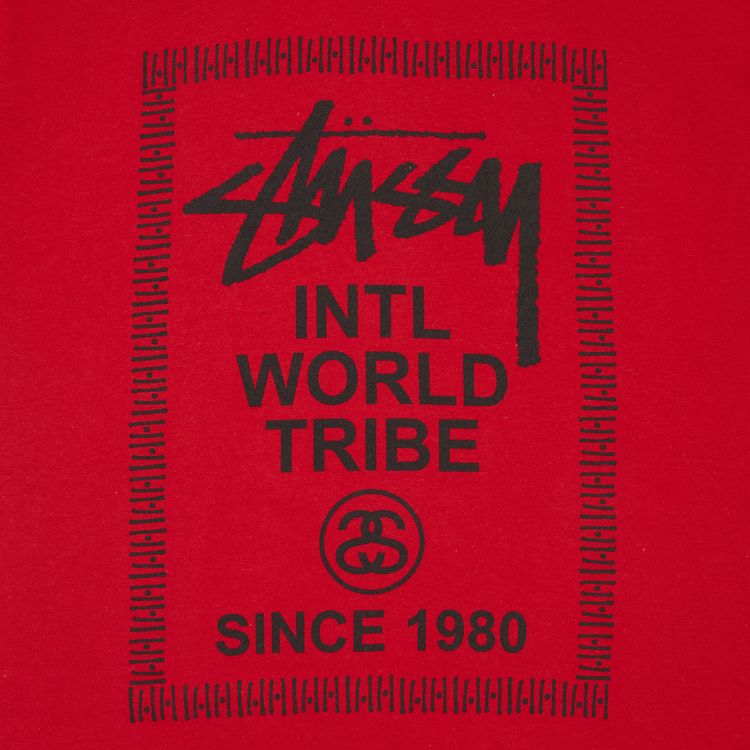 Stussy Intl World Tribe Since 1980 Tee Red