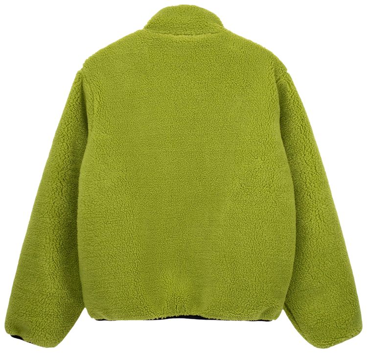 Stussy Sherpa Reversible Jacket Moss Green