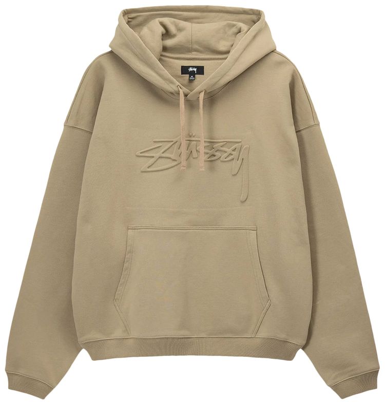 Stussy Relaxed Oversized Hoodie Khaki