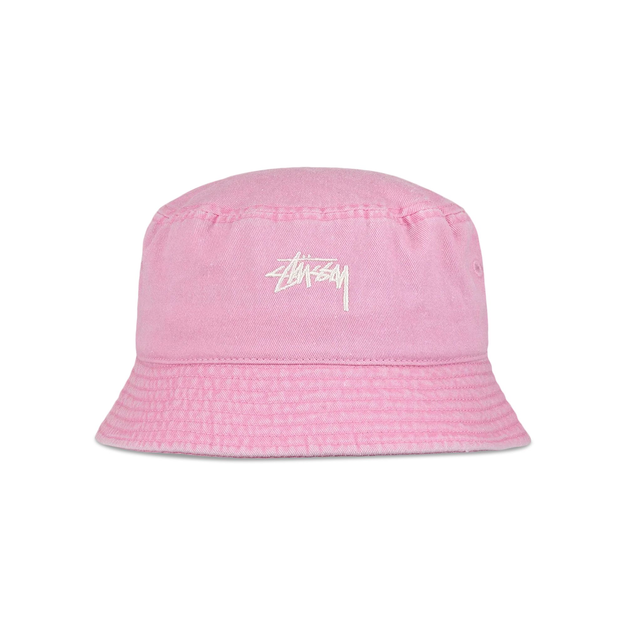 Buy Stussy Washed Stock Bucket Hat Pink 1321086 PINK GOAT UK
