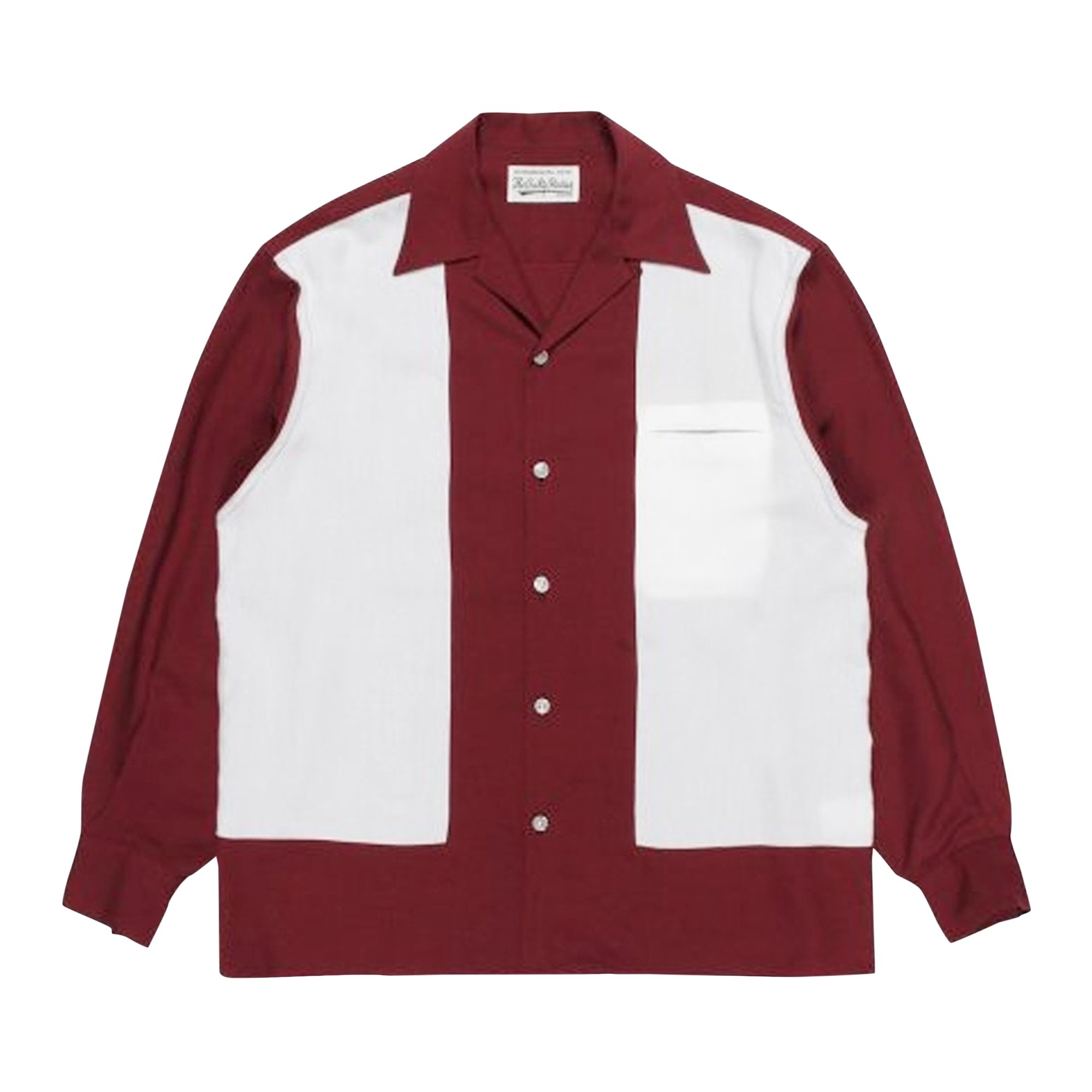 Wacko Maria Two Tone 50's Shirt (Type-4) 'Dark Red' | GOAT