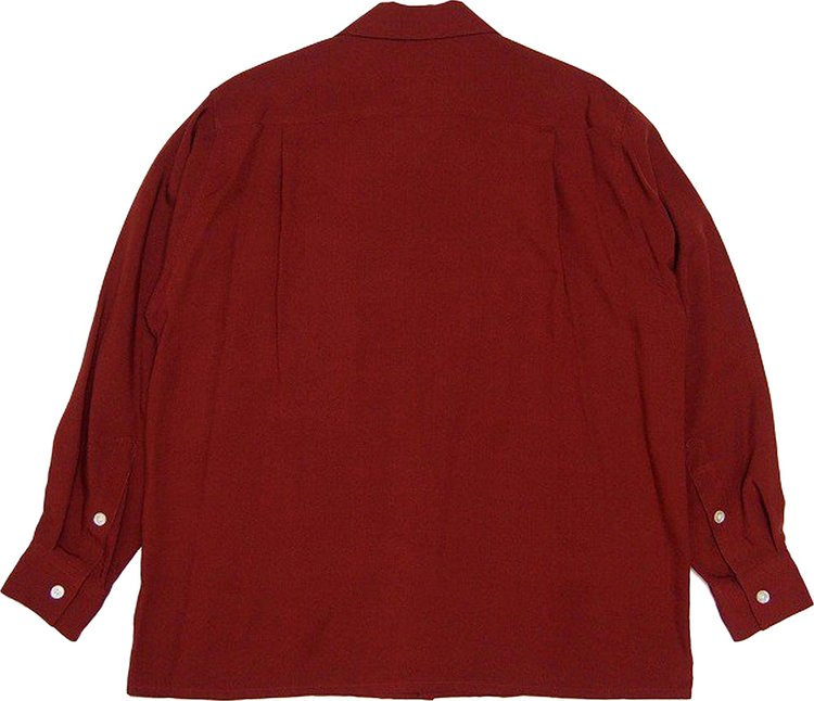 Wacko Maria Two Tone 50s Shirt Type 4 Dark Red