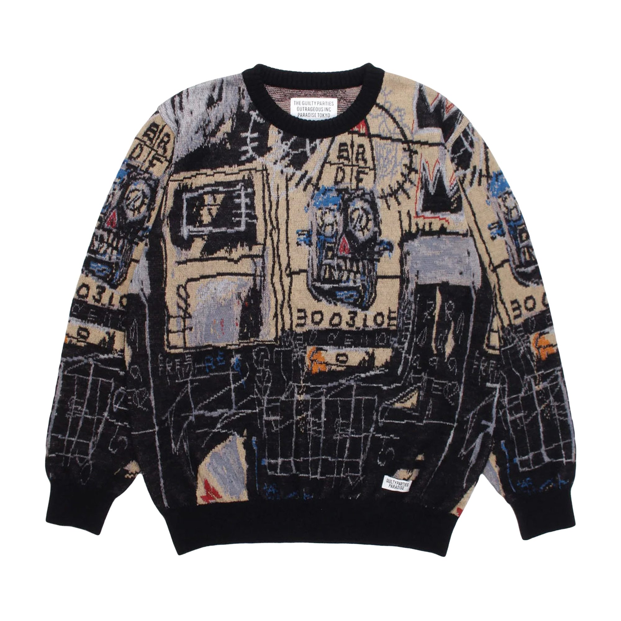 Wacko Maria x Jean-Michel Basquiat Crewneck Sweater (Type-1) 'One