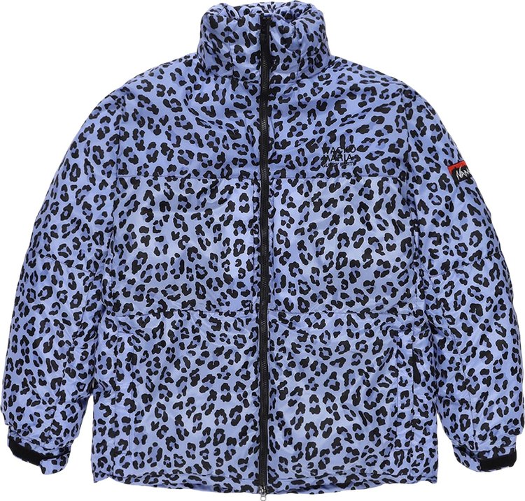 Wacko Maria Leopard Down Jacket 'Purple'