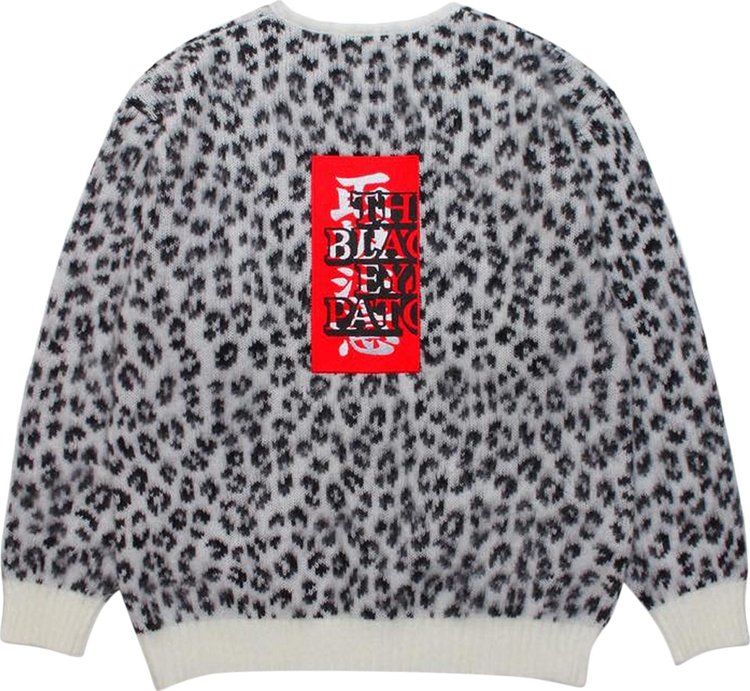 Wacko Maria x BlackEyePatch Leopard Heavy Mohair Cardigan White