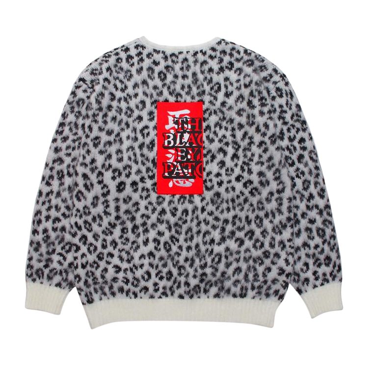 Wacko Maria x BlackEyePatch Leopard Heavy Mohair Cardigan White