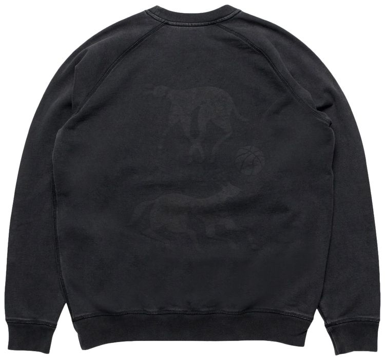 Parra Swimming With Pets Crewneck Sweatshirt Asphalt Grey
