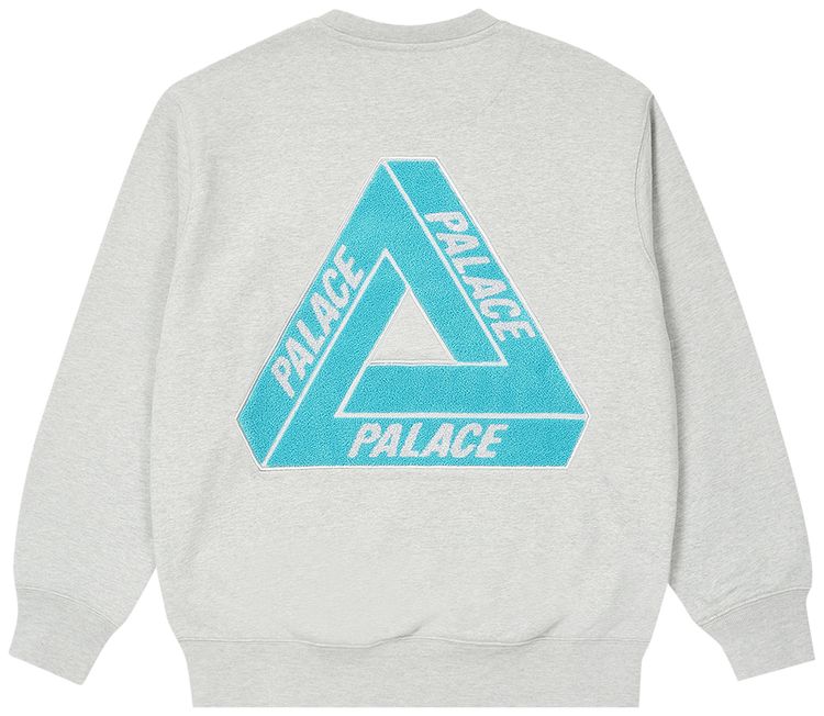 Palace Fleece Tri Ferg Crew Grey Marl